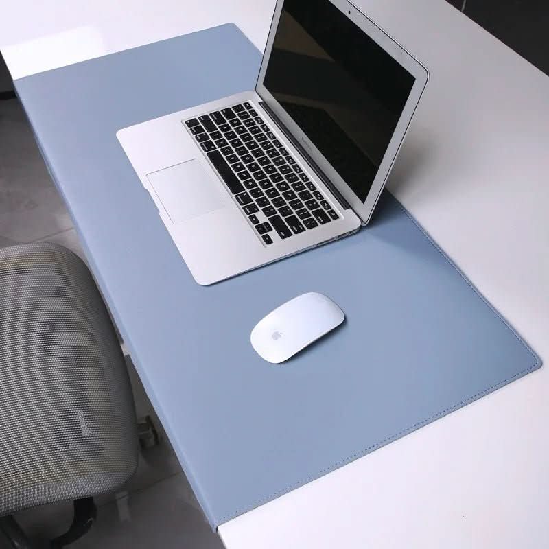 DESKCOMFORT – Alfombrilla de escritorio ergonómica de PU con soporte para muñeca