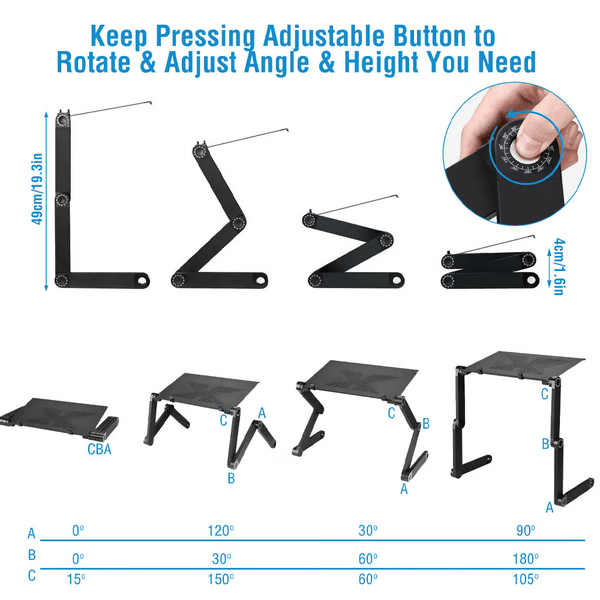 FLEXSTAND 360 – Soporte ergonómico para laptop para trabajar de manera saludable y flexible