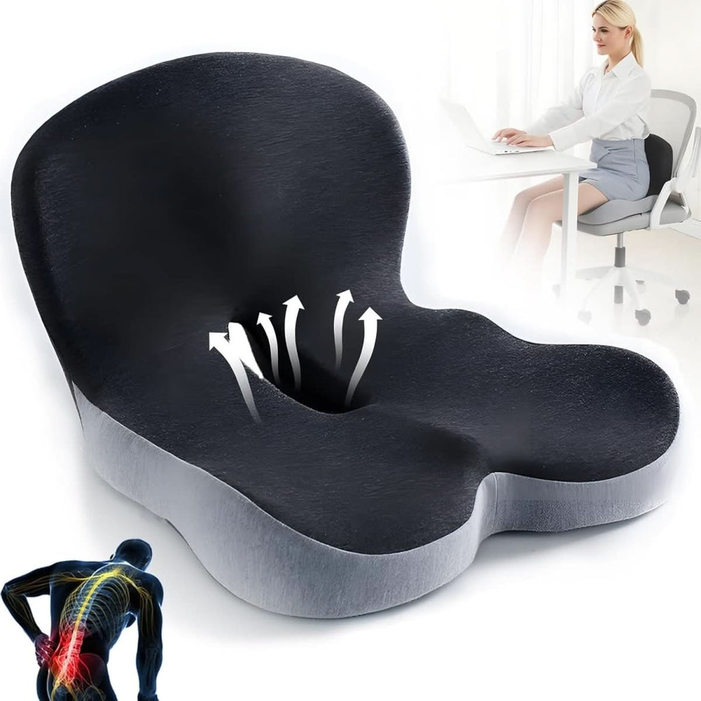 ERGOREST – Cojín lumbar ergonómico para sillas de oficina y coches