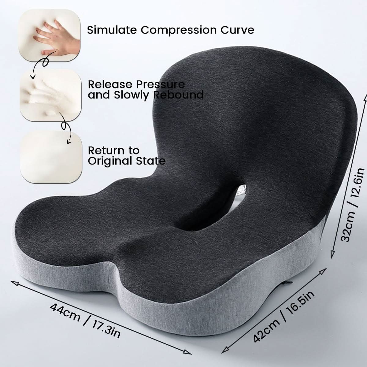 ERGOREST – Cojín lumbar ergonómico para sillas de oficina y coches
