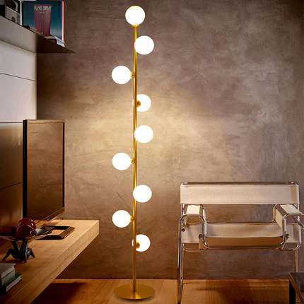 Celestina | Lámpara de pie de diseño con luz esférica