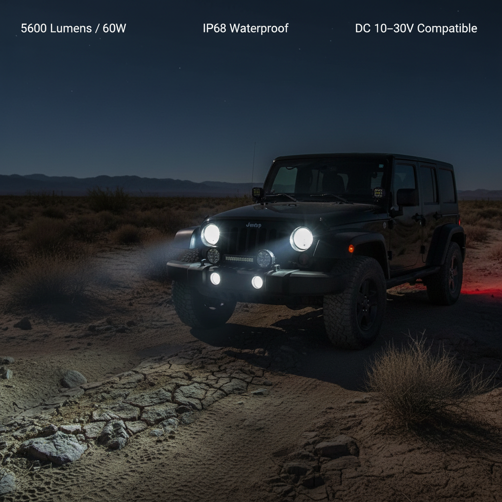 BowLift Luz de Conducción LED de 7 Pulgadas para Coche y 4x4
