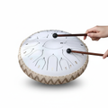Tambor de lengüetas de acero | Afinación de precisión en Do mayor | Resonancia armónica de sobretonos | Incluye baquetas y accesorios | Para meditación y terapia de sonido