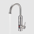 Grifo de cocina eléctrico con calentador de paso integrado | Sistema de calefacción rápida de 3000W | Acabado en acero inoxidable | Pantalla digital de temperatura | Tecnología de agua caliente instantánea