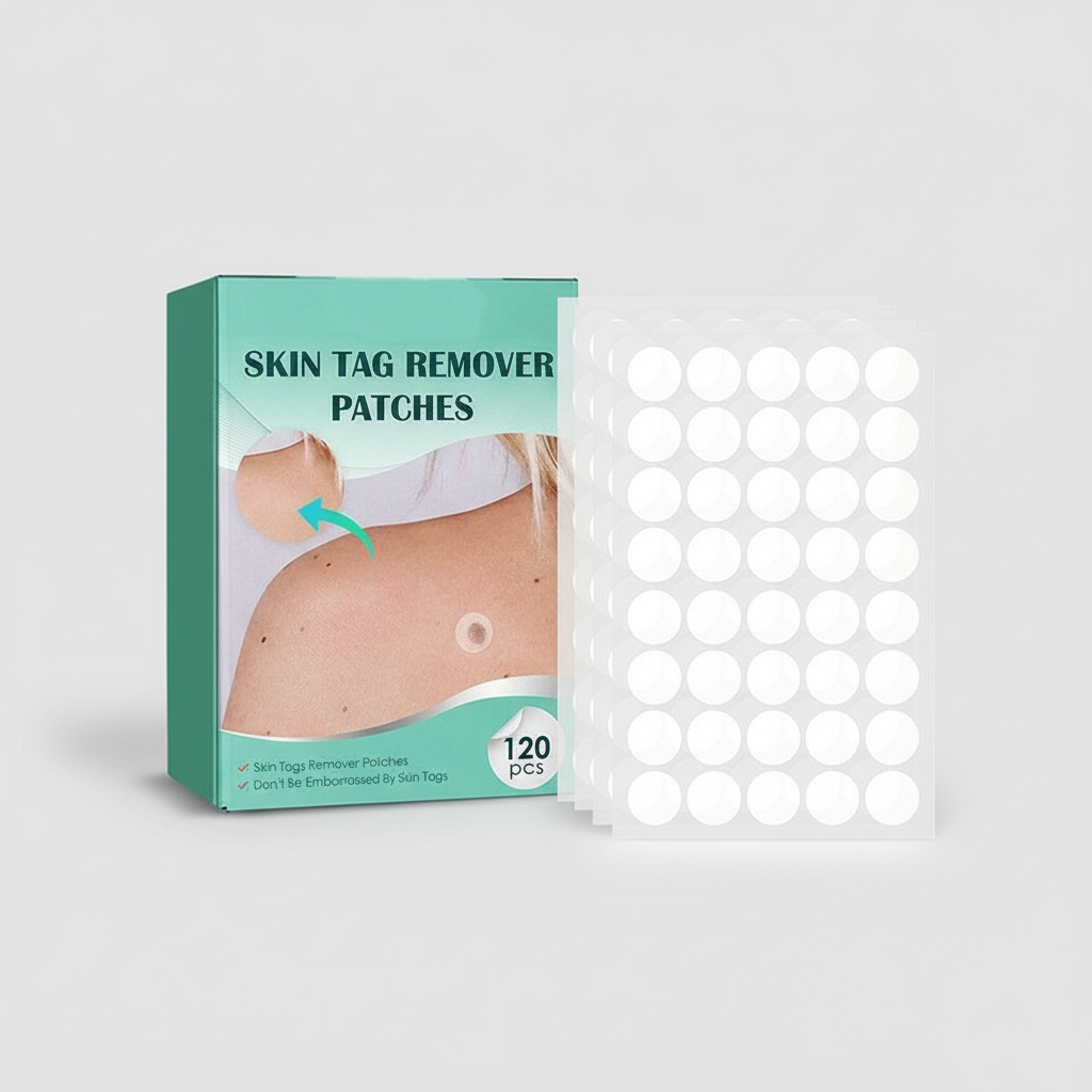 SkinClear Eliminador de Verrugas | Parche para la eliminación de etiquetas de piel y verrugas | Tecnología de hidrocoloides | Sin dolor y discreto | Para todos los tipos de piel | 120 piezas