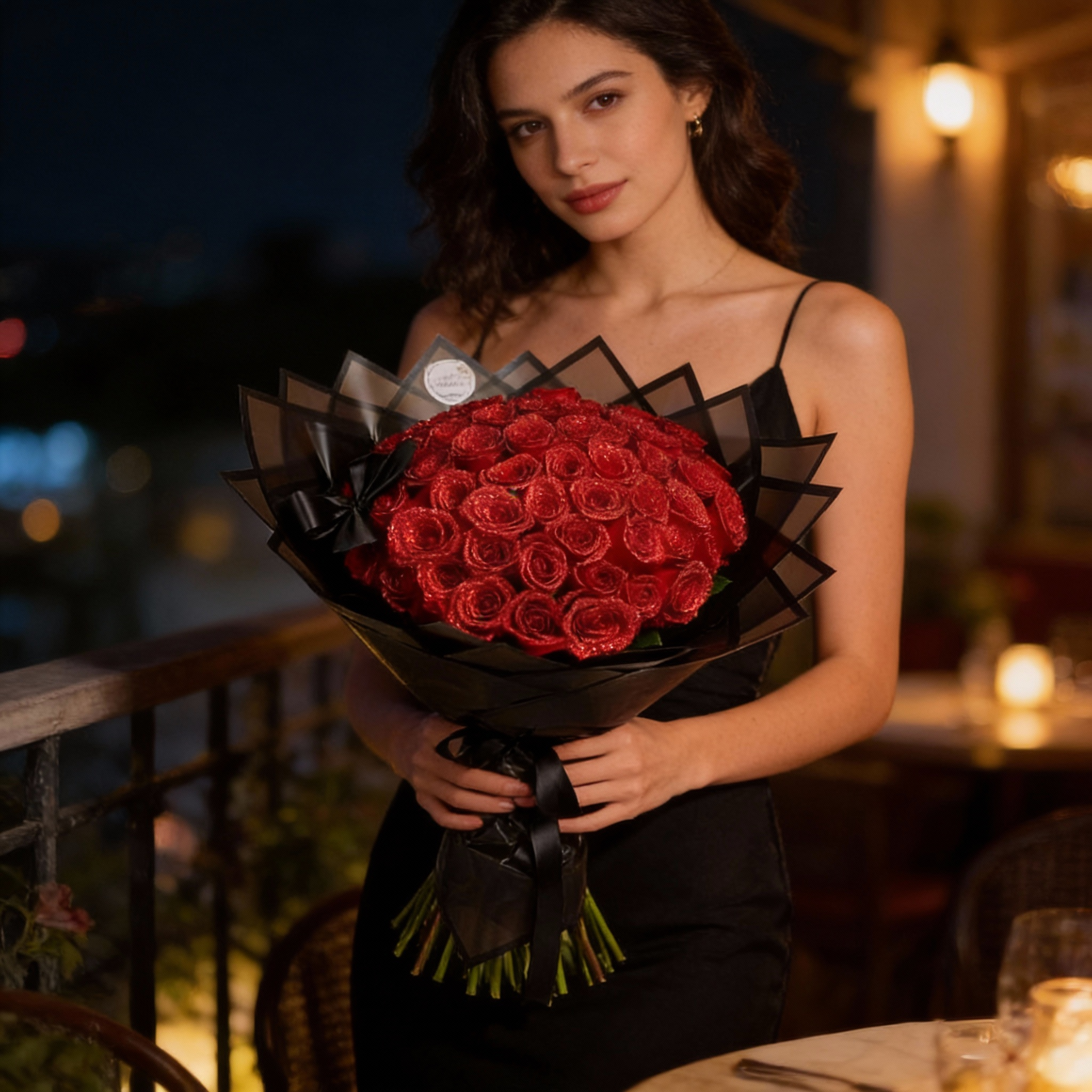 Rosa Brillante Eterna | Flor Decorativa Artesanal | Acabado de Cristal Brillante | Set de Regalo Exclusivo para Ocasiones Especiales | Duradera y Sin Mantenimiento