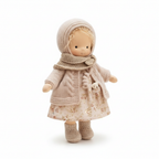 Muñeca Waldorf hecha a mano "Poppi" | 35 cm | Algodón orgánico y textiles hipoalergénicos | Juguete pedagógicamente valioso | Fomento de la percepción táctil
