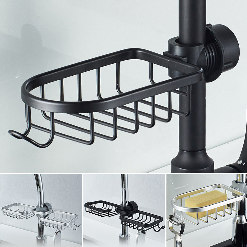 Kalsten | Soporte para Champú y Jabón – Aluminio Inoxidable – Plata o Negro – Sin Taladrar