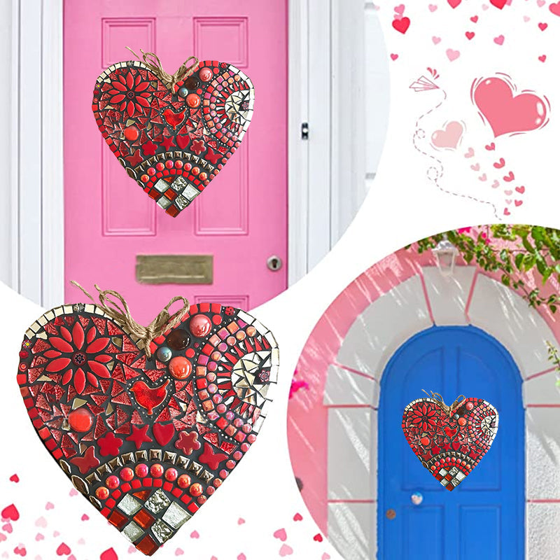 Gran Decoración de Corazón de Mosaico para Jardín