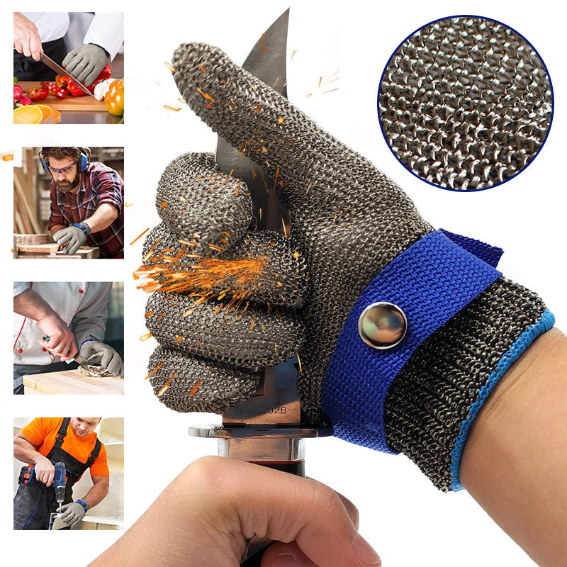 Guantes Protectores de Metal de Malla de Acero Inoxidable
