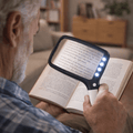 SICHTPLUS – Lupa de mano con 3 aumentos y luz LED