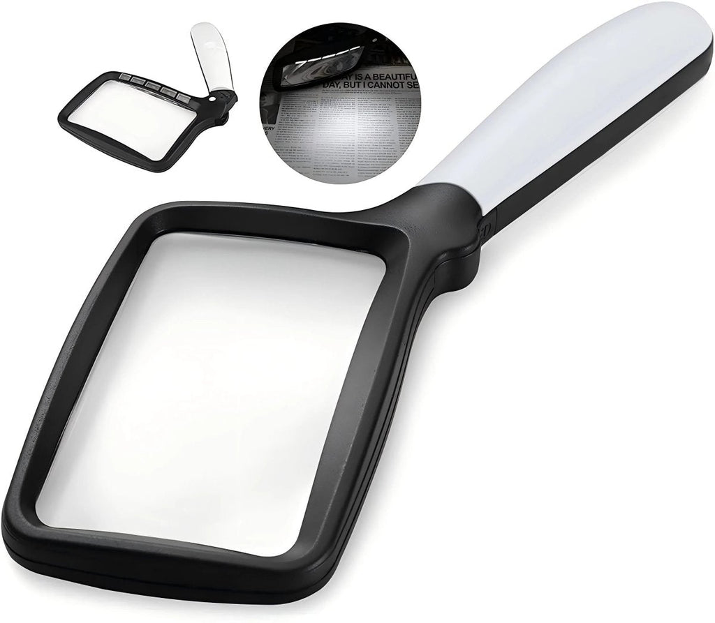 SICHTPLUS – Lupa de mano con 3 aumentos y luz LED