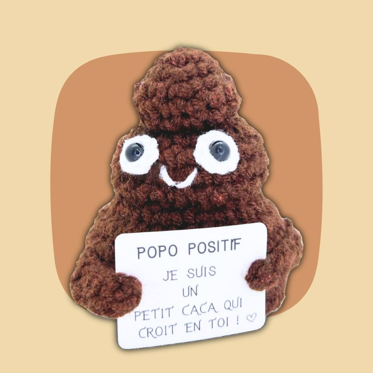 Pequeño compañero decorativo con un mensaje positivo