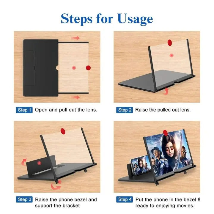 Aumento de Pantalla Plegable para Teléfonos – HD para Videos