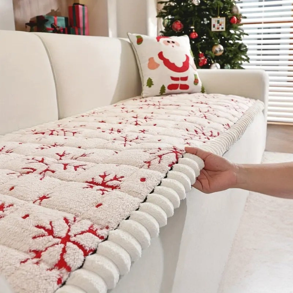 Funda de Sofá Festiva para el Invierno