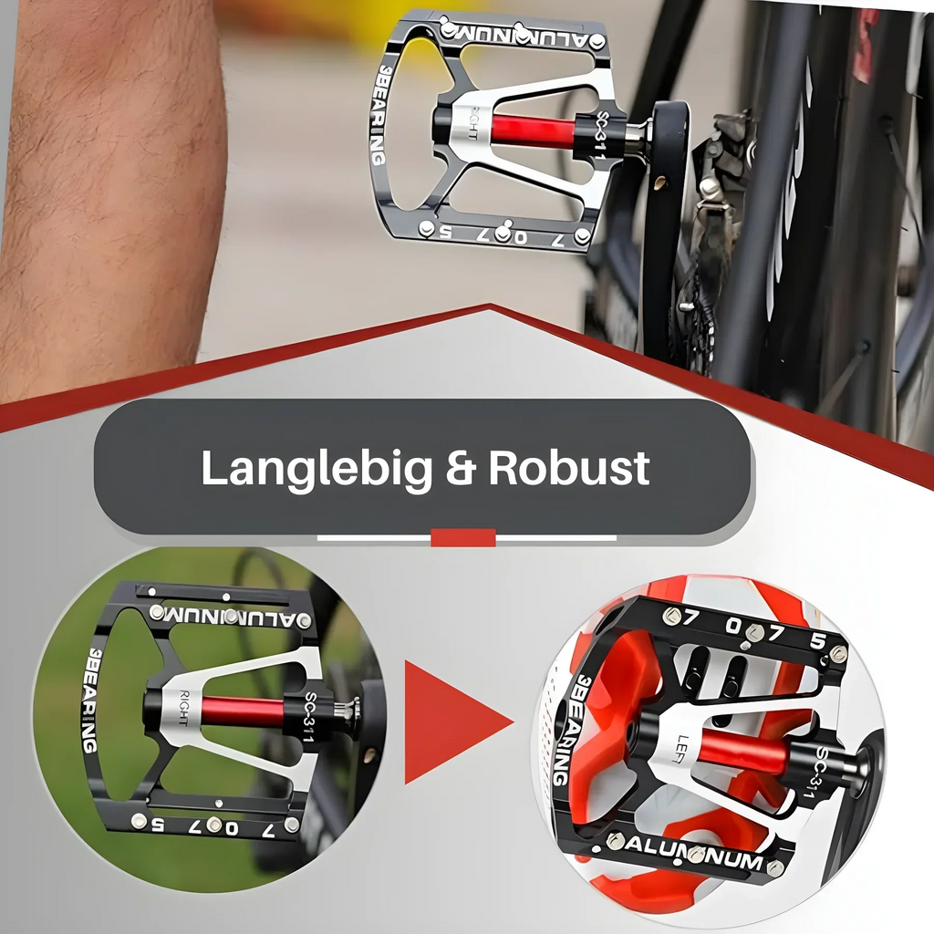 BowLift | Pedales de Bicicleta de Aluminio Livianos y Robustos con Agarre Antideslizante