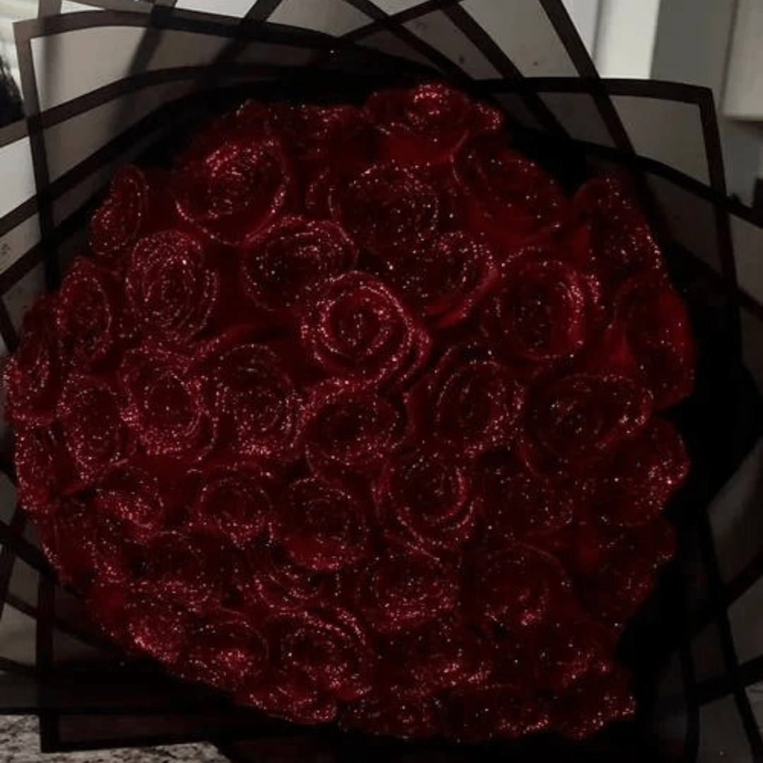 AMORÉVIA Immerblüte – Rosa de Brillo Artificial para Románticos y Decoración del Hogar