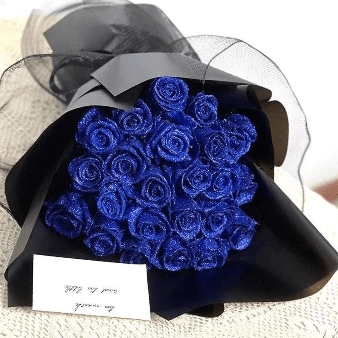AMORÉVIA Immerblüte – Rosa de Brillo Artificial para Románticos y Decoración del Hogar