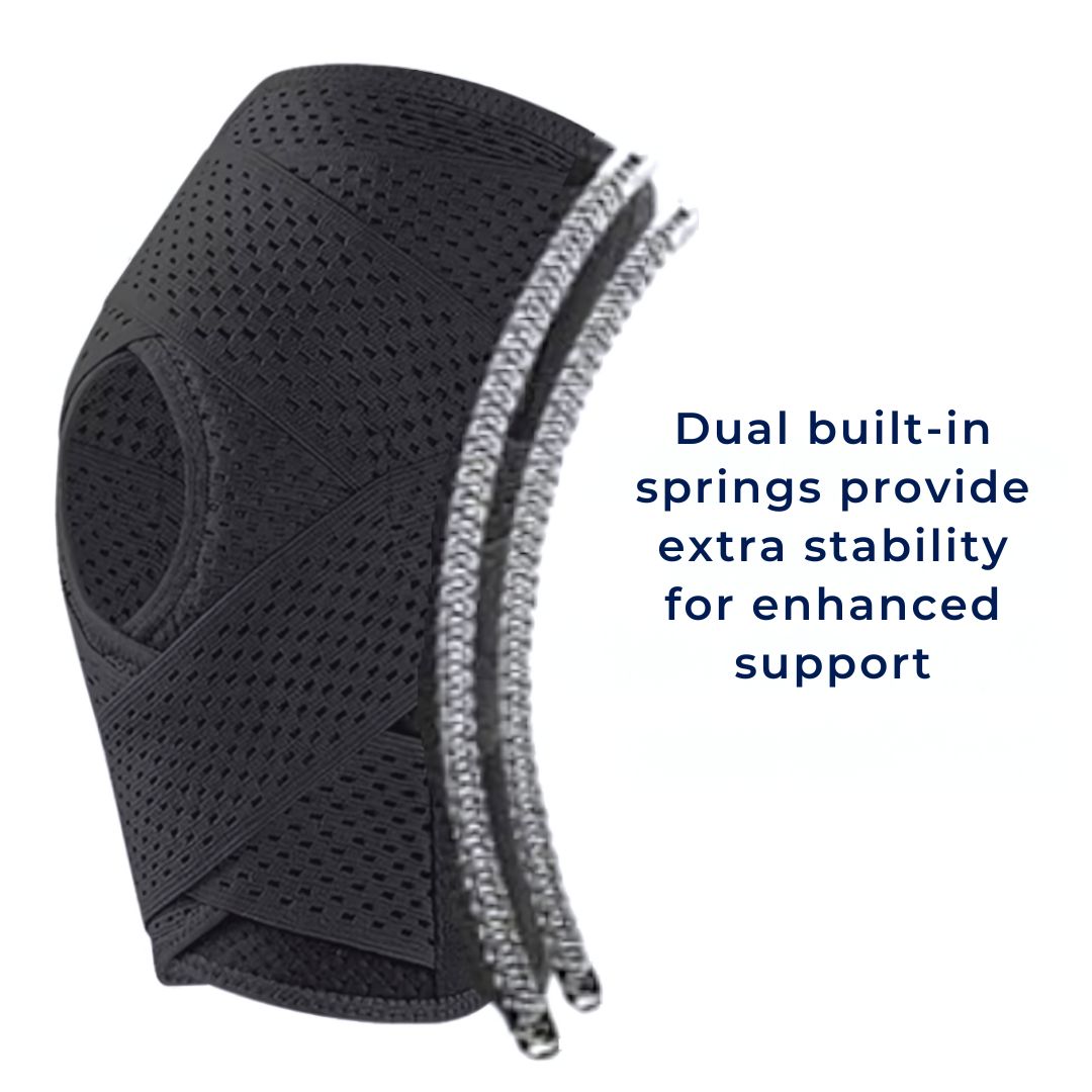 Rodilleras FlexGuard | con Resortes de Compresión de Soporte y Correa de Tensión - para Estabilidad - Alivio del Dolor y Protección Kalsten