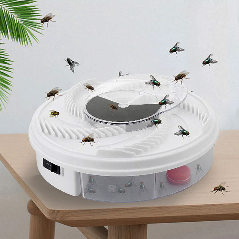 InsektoSilent trampa para moscas con rotación y cámaras de cebo | Silenciosa y ecológica | Para interiores y exteriores