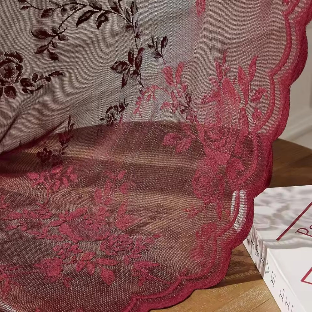 Cortinas Sheer Floral Grace