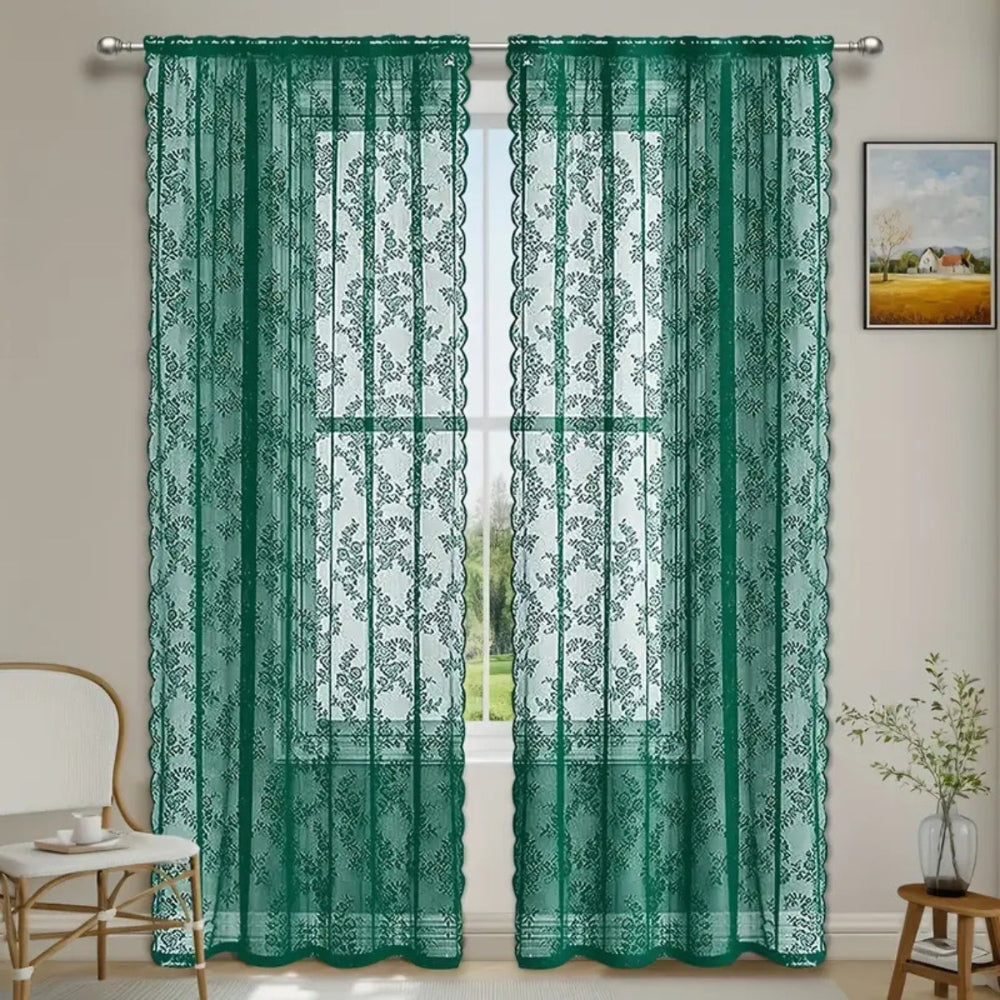 Cortinas Sheer Floral Grace