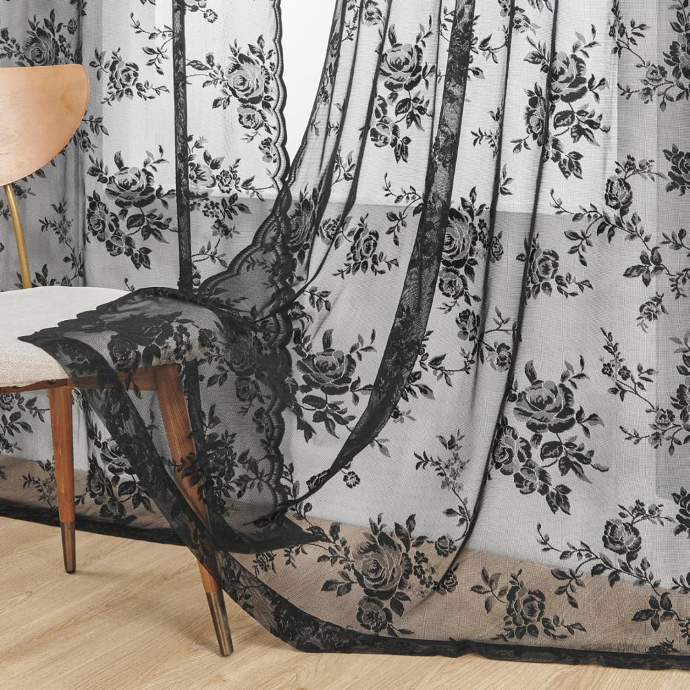 Cortinas Sheer Floral Grace