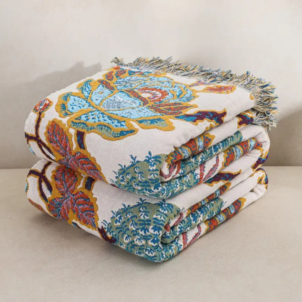 Manta Reversible Inspirada en Jardín Floryn