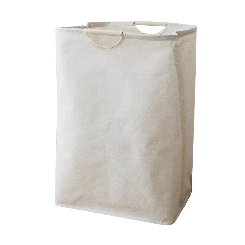 Cesta de Ropa de Algodón y Lino Estilo Japonés