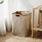 Cesta de Ropa de Algodón y Lino Estilo Japonés