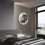 Luz de pared LED con cambio de brillo y color en forma de luna con control remoto y control por app