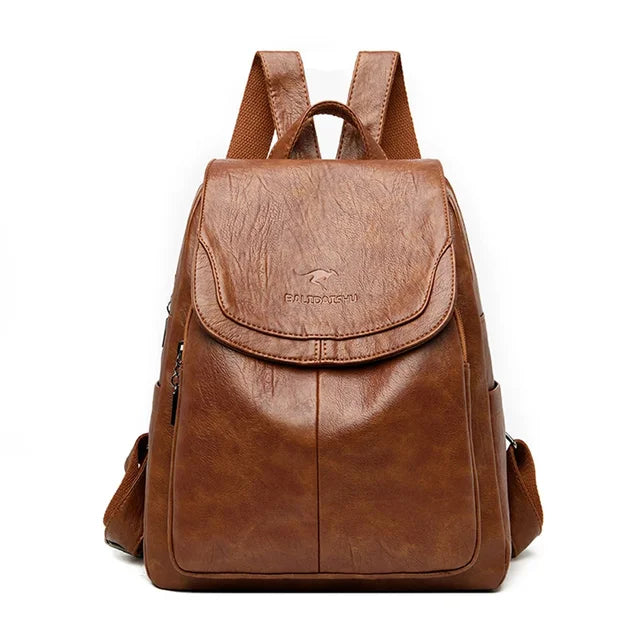Mochila de cuero para damas
