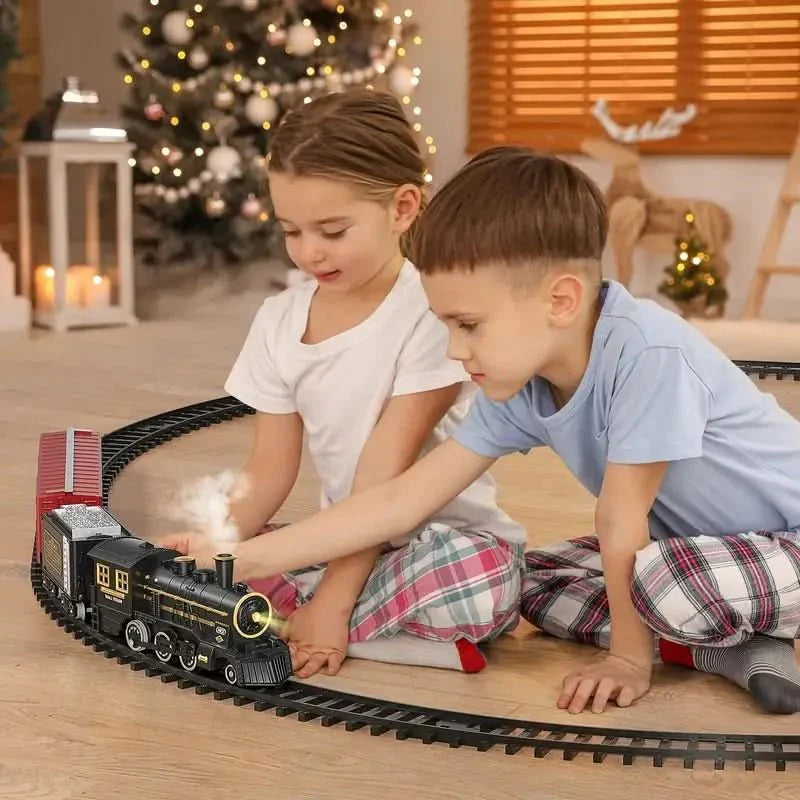FESTITRAIN – Set de tren eléctrico navideño con vías flexibles