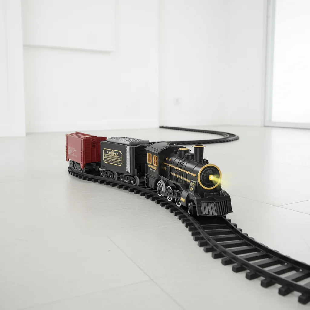 FESTITRAIN – Set de tren eléctrico navideño con vías flexibles