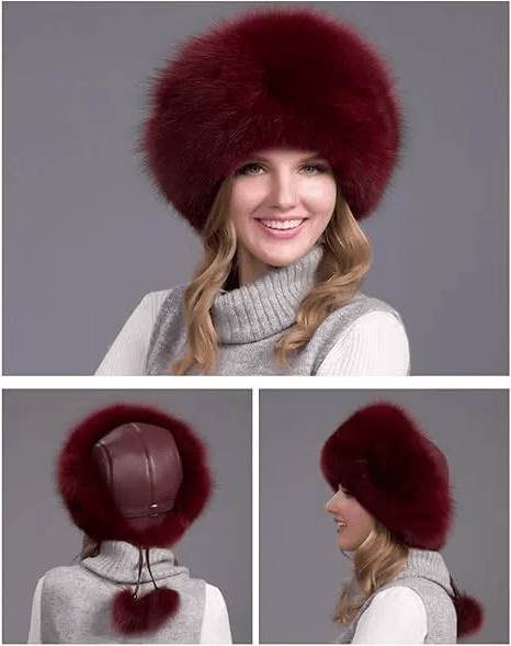 Gorra de Invierno Glaciera Lux | Gorra de Piel Real con Protectores de Oídos | Gorra de Lujo Elegante y Cálida para Mujeres