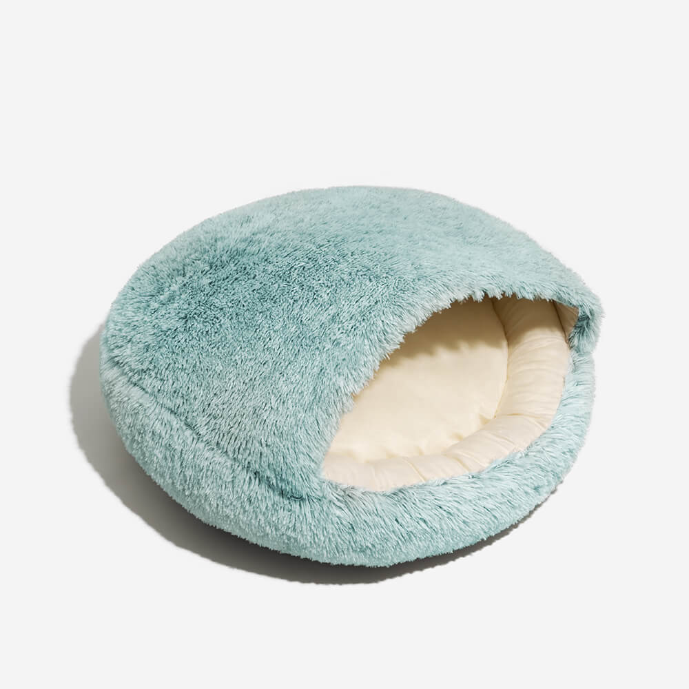Cama para Mascotas Semi-Cerrada Mysig & Segura de Tela de Algodón Suave