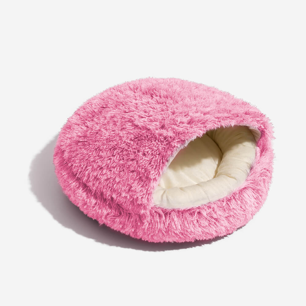 Cama para Mascotas Semi-Cerrada Mysig & Segura de Tela de Algodón Suave