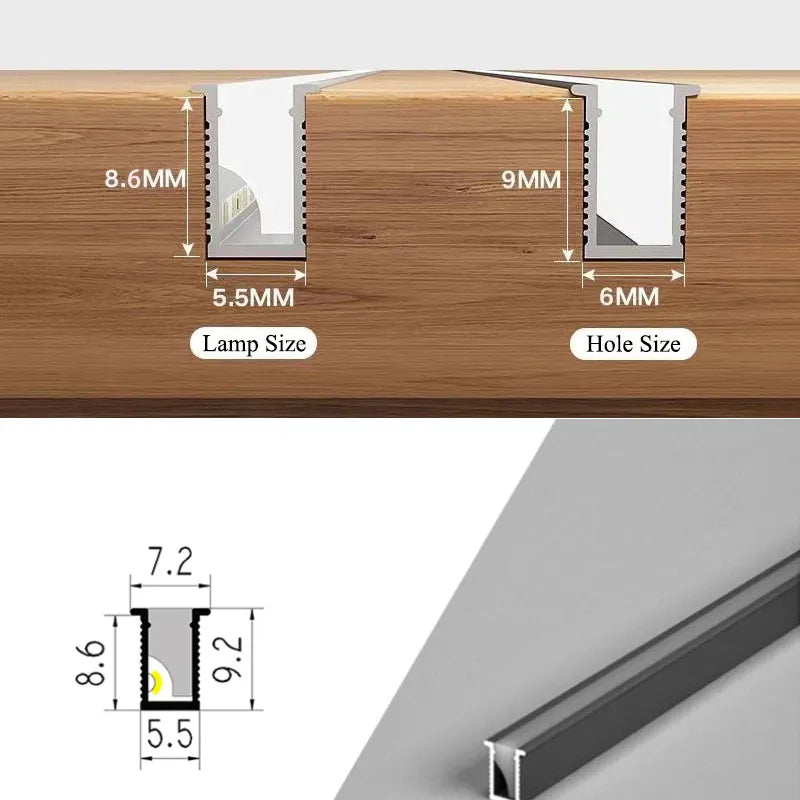 Lisslune | Barra de Luz LED Ultra Fina para Debajo del Mueble | Longitud Personalizable, Eficiente Energéticamente y Ideal para Iluminación de Cocina y Sala de Estar