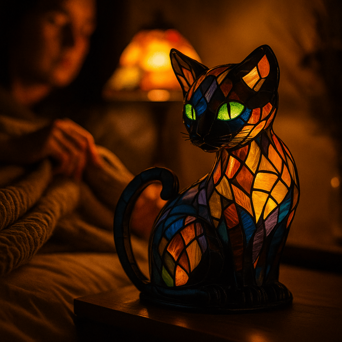 FELILUX – Lámpara de noche LED para gatos juguetona con luz ambiental suave