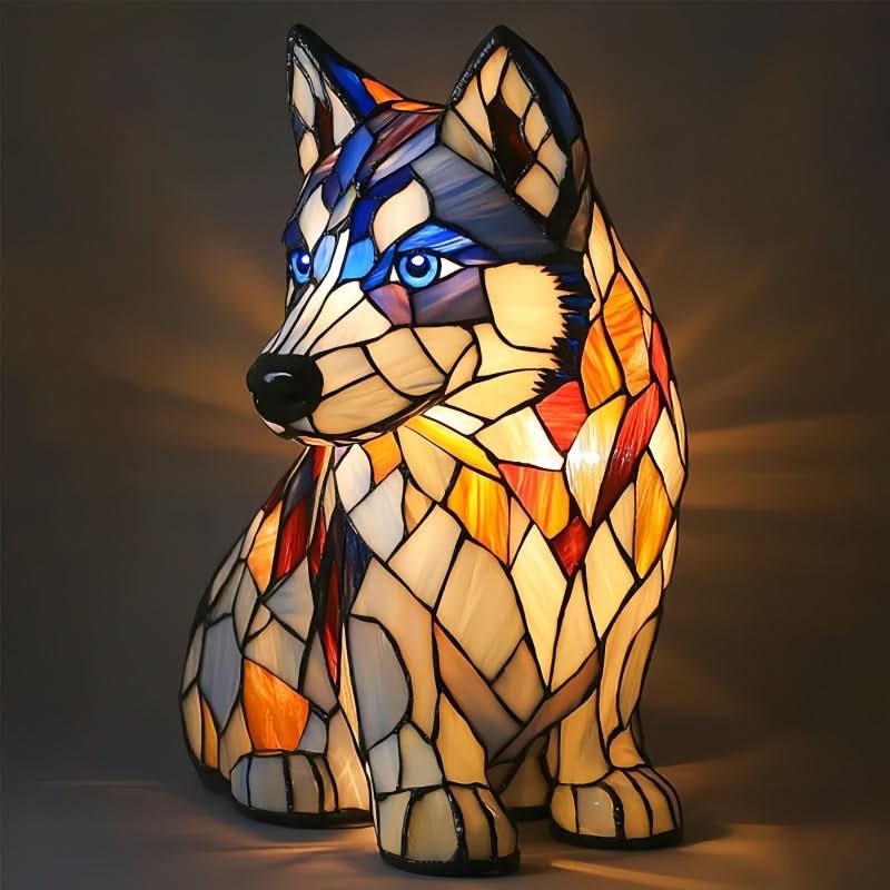 Estatua Brillante – Lámpara de Noche LED Artística con Motivo de Razas de Perros
