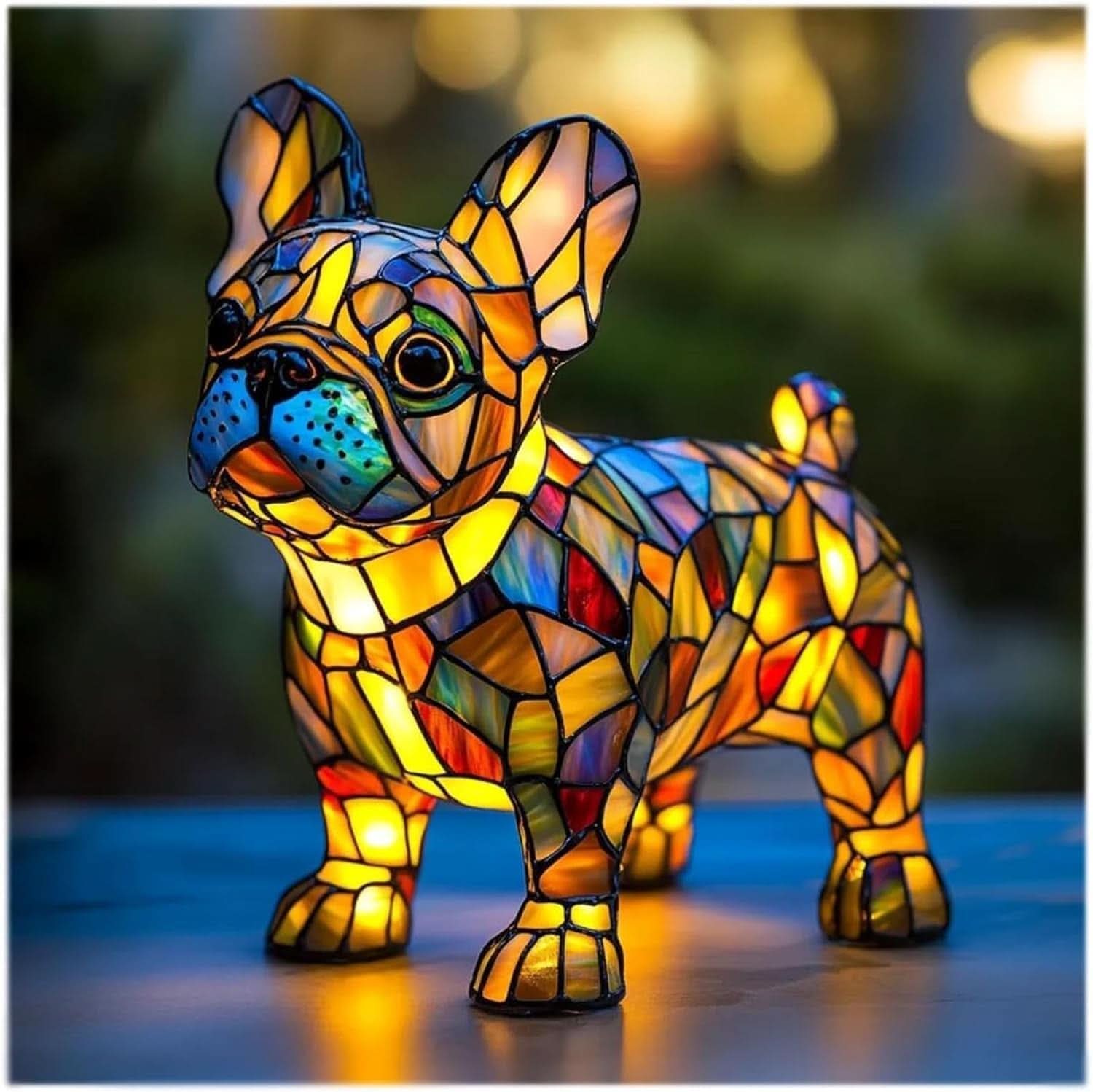 Estatua Brillante – Lámpara de Noche LED Artística con Motivo de Razas de Perros