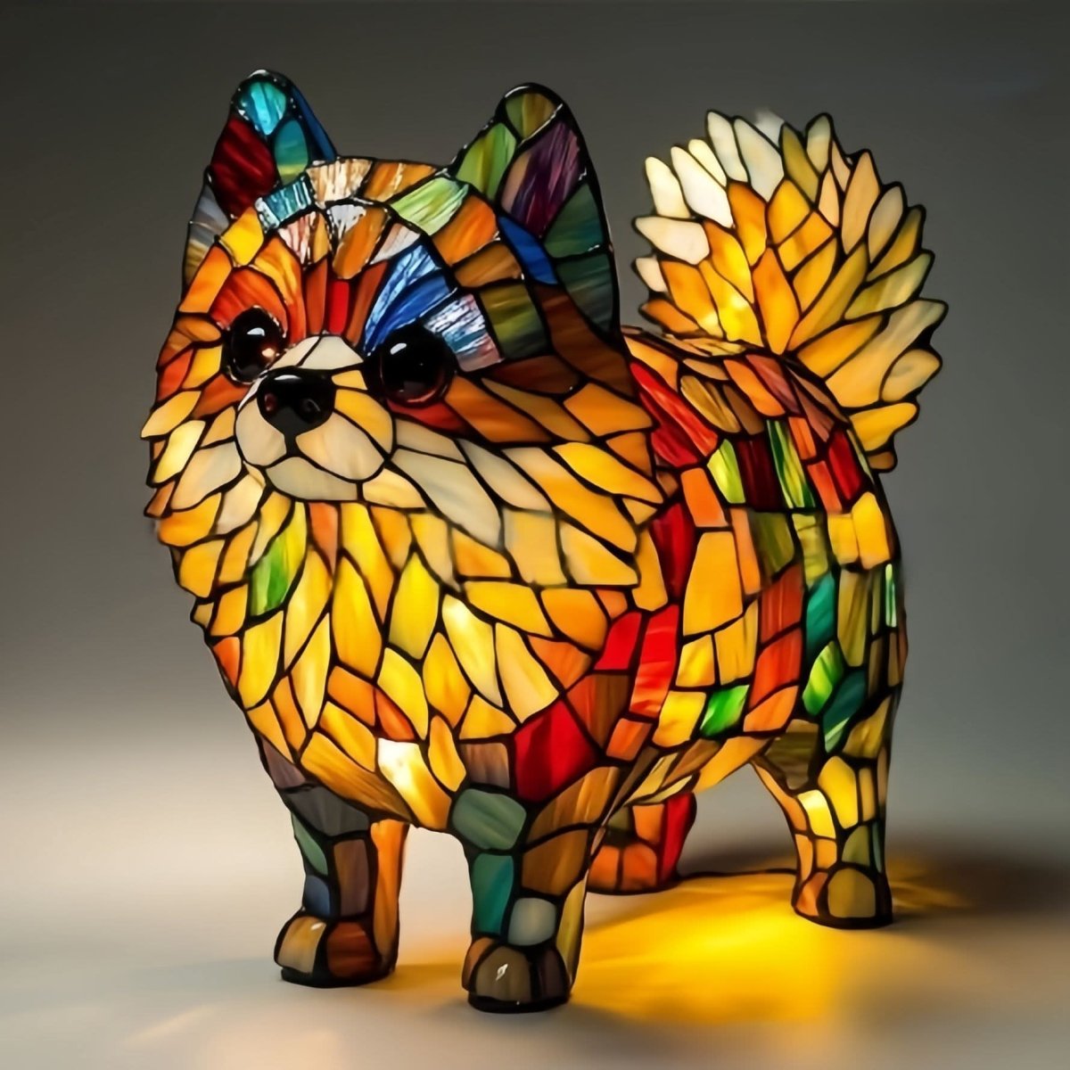Estatua Brillante – Lámpara de Noche LED Artística con Motivo de Razas de Perros