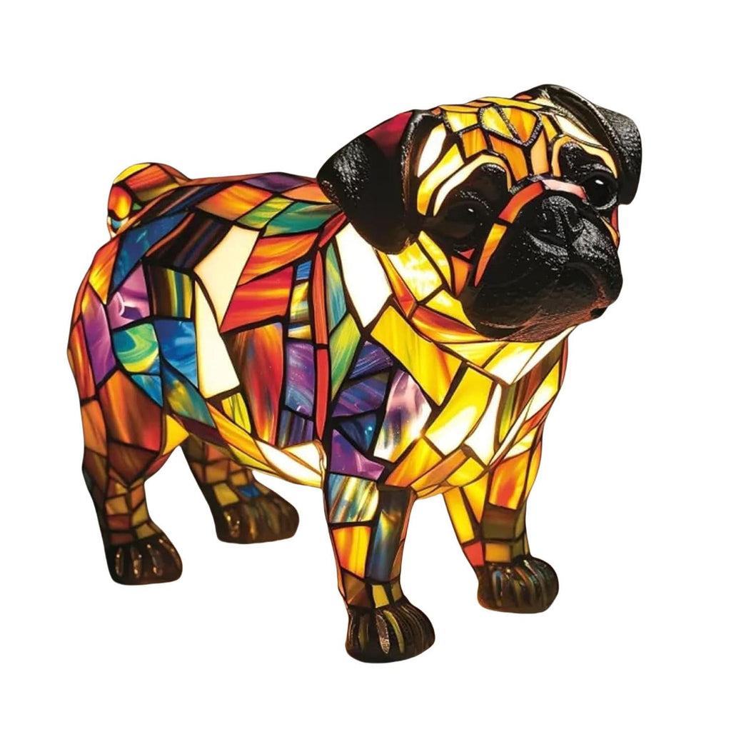 Estatua Brillante – Lámpara de Noche LED Artística con Motivo de Razas de Perros