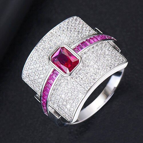 Anillo apilable de lujo de diseño Mónaco para mujeres