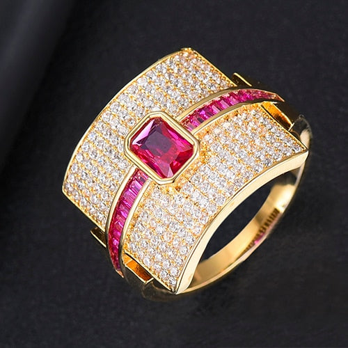 Anillo apilable de lujo de diseño Mónaco para mujeres