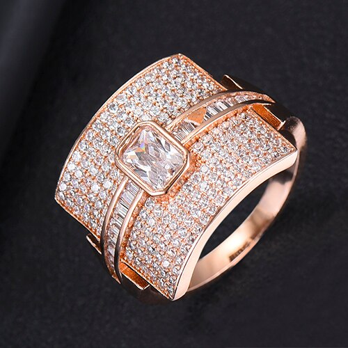 Anillo apilable de lujo de diseño Mónaco para mujeres