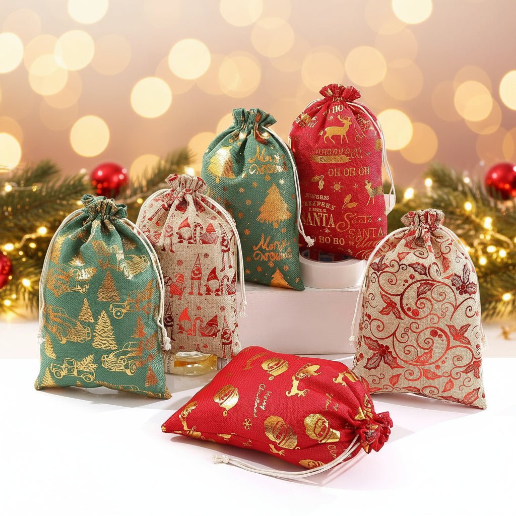 BIOWRAP – Bolsa de tela para regalos de Navidad elegantes y respetuosos con el medio ambiente