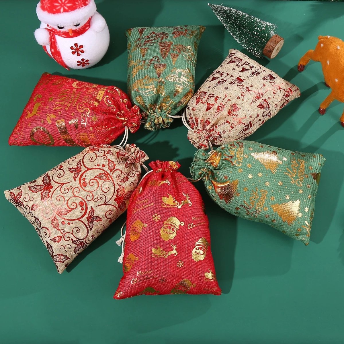 BIOWRAP – Bolsa de tela para regalos de Navidad elegantes y respetuosos con el medio ambiente