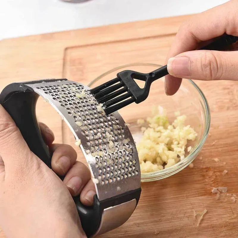 GarlicForce – prensa de ajo de acero inoxidable – fácil y rápida extracción – herramienta duradera y confiable para la cocina