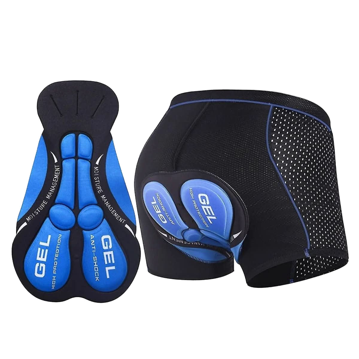 BIKERIDE Shorts – Pantalones cortos de ciclismo con acolchado de gel contra el dolor de sillín
